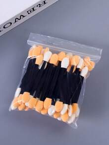 200/100/50pcs Spons Seni Kuku Tongkat Ajaib Kuas Spons Dua Ujung Kuas Kuku Gradien dengan Tempat Rhinestone, Kuas Perona Mata Dua Ujung Sekali Pakai, Untuk Alat Rias Mata, Alat Seni Kuku - A - View 15