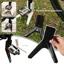 1pc Portable Parking Stand, Portable Mountain Bike Accessory, Road Bike Accessory, Curved Road Bike Side Kickstand - Multicolor - View 4
