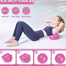 2-In-1 Yoga Pilates Set, Mini Soft Fitness Ball, Hip Resistance Band, Suitable For Home Gym Leg, Hip, Core Training - A - View 6