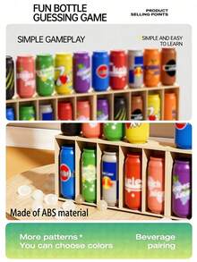 1 Set Memory Bottle Matching Board Game Random Shuffle Memory Challenge Interactive Icebreaker Toy 2-4 Players Dual-Purpose Tabletop And Floor Game Suitable For Game Night Group Gathering Friends Party Back To School Season Party Supplies - Multiple Styles - View 11