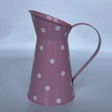 1pc Colorful Metal Watering Can Vases, Polka Dot Galvanized Iron Flower Pitchers For Christmas Floral Arrangement, Holiday Table Centerpiece And Home Garden Decor - Christmas Vase - View 18