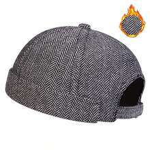 1pc Men's Houndstooth Pattern Flat Cap, Black Outdoor Casual Hat, Suitable For Autumn/Winter Travel, Windproof And Warm - Multicolor - View 4