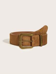 1pc Bohemian Style Suede Brown Eagle Buckle Metal Minimalist Fashion Versatile Decorative Belt, Suitable For Jeans, Skirts, Casual Wear, Daily Outfits - Flying Eagle Coffee Suede - View 23