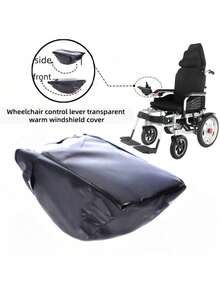 1PC Transparent PVC Design PU Leather Wheelchair Controller Protective Cover, Warm Windproof Cover For Disabled People, Suitable For Outdoor Travel, Christmas Gift, Wheelchair Joystick Transparent Armrest Warm Windproof Cover - Multicolor - View 4