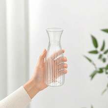 1/5/10pcs Plastic Flower Vase With Jute Rope, Small Country Style Flower Vase Set, Transparent Plastic Vase Suitable For Table Flower Arrangement, Pastoral Home Decor, Wedding, Dining Table And Party Decoration - A - View 11