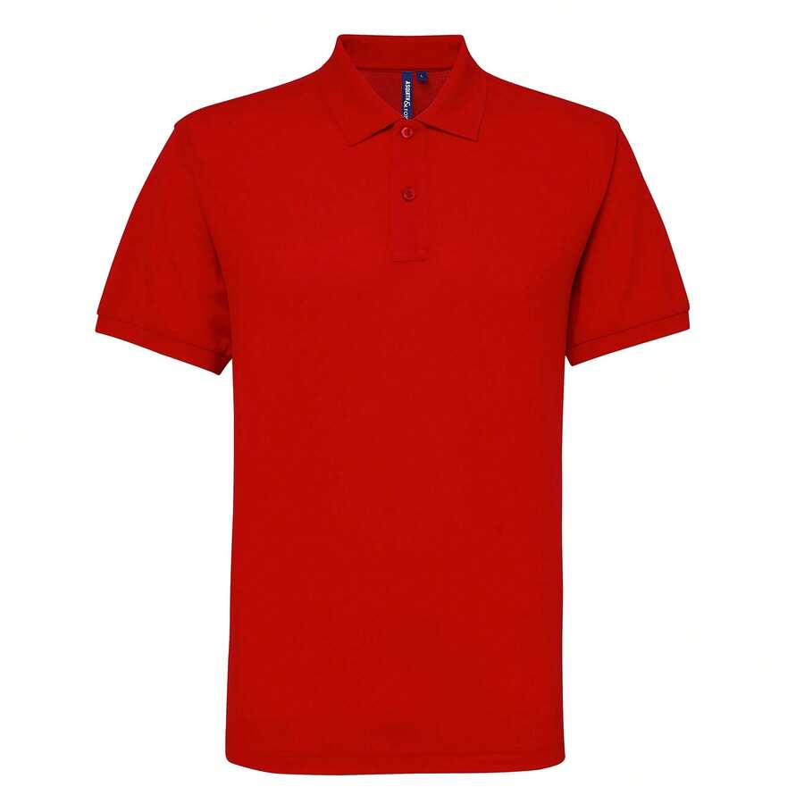 Roly Asquith & Fox Mens Short Sleeve Performance Blend Polo Shirt - Red - View 1