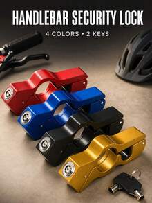 1pc Universal Anti-Theft Throttle Lock, Motorcycle, Bicycle, Electric Scooter, Skateboard Handlebar Lock, Plastic Material - A - View 4