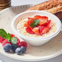White Disposable Paper Bowls, Natural Compostable, Suitable For Parties, Salads, Desserts And More... - White - View 5