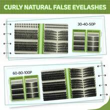 Segmented Cluster False Eyelashes With Lower Lashes, Curling Cluster Lash Book, DIY Home Eyelash Extension For Natural Makeup Look - C - View 5