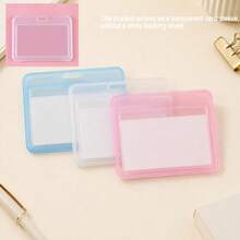 Transparent Waterproof Card Holder, Clear Plastic ID Badge Holder, Waterproof Access Card Protector, Multi-Color Name Tag Pouch, Business Exhibition And Student Campus ID Protective Case, Suitable For Office, School, Events And Daily Use - Multicolor - View 5