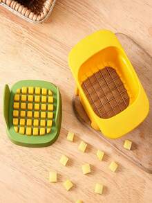 1/2 Set 2-In-1 Vegetable Chopper And Dicer - Manual Press Food Cutter, Effortless Press Design, Stainless Steel Blades, Compact Easy Storage Design, Suitable For Cutting Onions, Carrots, Potatoes - Multicolor - View 5