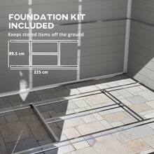 7.9ft X 6.2ft Aluminium Frame And Plastic Wall Shed, With Foundation - Light On-Site - 1 - View 6