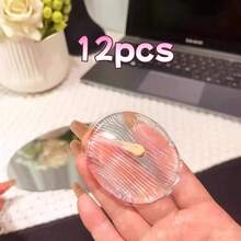 12 /6/4/2 PCS Transparent Silicone Makeup Applicator Sticks, Soft Non-Absorbent Wet & Dry Dual Use Powder Puff, Washable Skin-Friendly Beauty Tool, Portable Durable For BB Cream, Body Lotion, Daily Makeup & Body Care - Multicolor - View 16