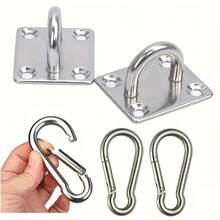 8/4 Sets Heavy Duty 304 Stainless Steel Hanging Hooks, 800 Lbs Load Capacity, Hardware Nails & Rings, Suitable For Hammock Swings, Plant Hangers, Ceiling And Wall Installation - Corrosion Resistant, Easy To Install, Hammock Hanging Kit - View 5