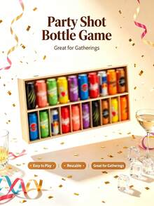1 Set Memory Bottle Matching Board Game Random Shuffle Memory Challenge Interactive Icebreaker Toy 2-4 Players Dual-Purpose Tabletop And Floor Game Suitable For Game Night Group Gathering Friends Party Back To School Season Party Supplies - Multiple Styles - View 7