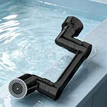 1pc 1440° Copper Alloy Universal Rotating Faucet Aerator, Faucet Extension, Aerator Spout, Kitchen Faucet, Bathroom Sink Faucet Extender, Sink Extension Accessory - Black Upgraded Version - View 8