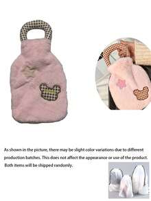 1Pair Plush And Adorable Explosion-Proof Hand Warmer, Hot Water Bottle, Cute And Girly Hand Warmer, Cartoon Winter Hand Warmer, Suitable For Autumn And Winter, A Great Christmas Gift. - Multicolor - View 9