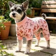 1pc New Style Fleece Warm Dog Four-Legged Outfit, Thickened Brushed Pet Clothing For Autumn/Winter - Baby Pink - View 3