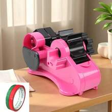 Dispenser Selotip Meja dengan Alas Beroda, Pemotong Selotip Besar Serbaguna untuk Kantor dan Sekolah, Cocok untuk Memotong Selotip Bunga, Pengemasan, Alat Pemotong Selotip Tugas Berat untuk Rumah dan Pekerjaan Sehari-hari, Termasuk 2 Gulungan Selotip Warna Acak - Beraneka warna - View 4