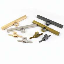 1pc/2pcs Vintage Alloy Twist Lock, Durable Metal Rotating Buckle, Suitable For DIY Handbags, Wallets And Knitted Bags, Gold/Silver/Bronze/Gunmetal Color Optional - Multicolor - View 6