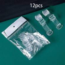 2/8/12pcs Transparent Shoulder Straps, High Elasticity No Constraint, Invisible Buckle, Matte Transparent Shoulder Straps, Bra Accessories, Adjustable, Invisible, Detachable Shoulder Straps, Solid Color Non-Woven Fabric Bra Accessories, Suitable For Women's Lingerie - Multicolor - View 12