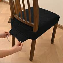 1/4/6pcs Solid Color Chair Back Cover & Seat Cushion, Home Dining Chair Pad, Living Room Home Decor, Halloween Decoration - Multicolor - View 18