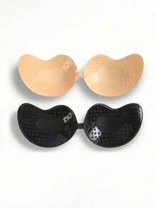 1/2pcs Invisible Lift Bra, Women's Backless Strapless Bra, Seamless Self-Adhesive Silicone Breast Pads, Suitable For Wedding Dress, Nude And Black Colors Available, Includes Adhesive Pads, Reusable, Suitable For All Seasons - Multicolor - View 20