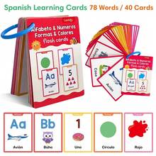 Lachilly Spanish Language Learning Flashcards 7 Themes Fruits Vegetables Food Animals Daily Activities Etc. Preschool Kindergarten Education Learning Cards Spanish Language Learning Materials - Multicolor - View 23