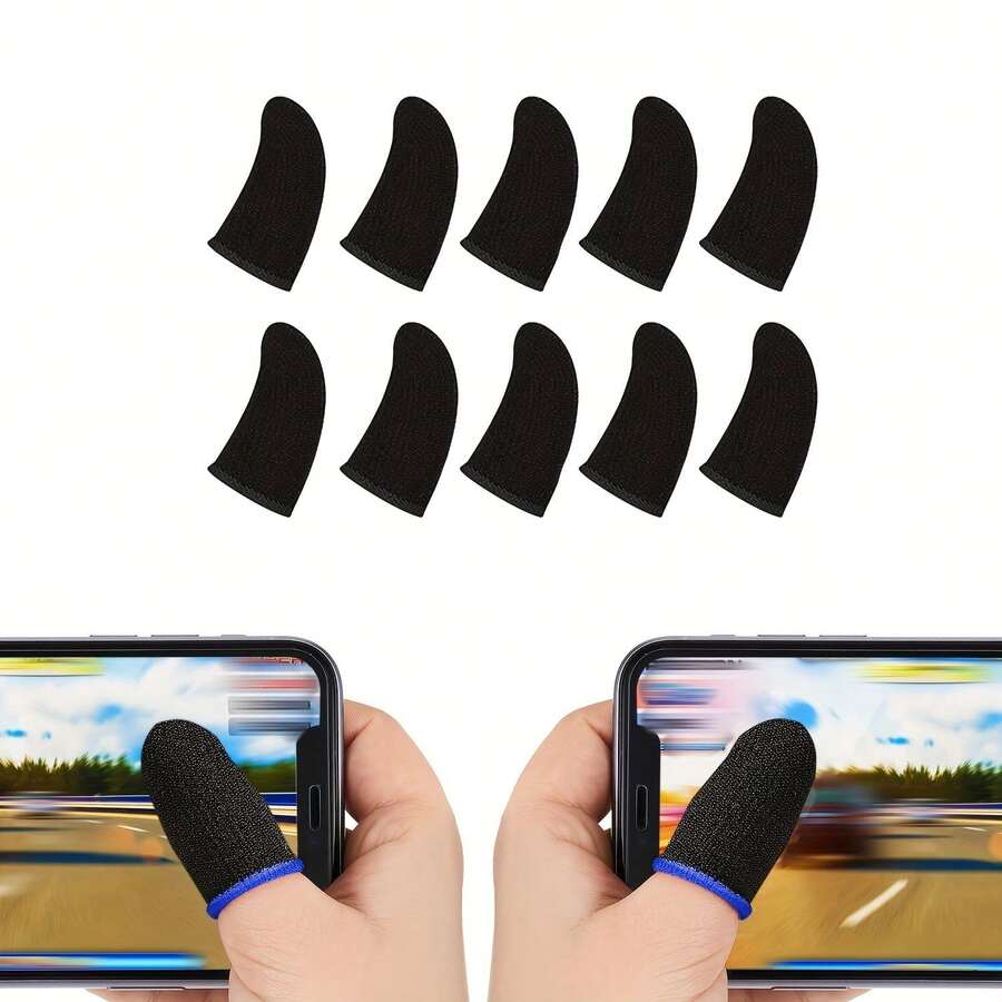 12pcs Mobile Game Finger Sleeves, Finger Protection Covers - B - View 1