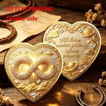 Angel Number Infinity Symbol Heart Theme Collectible Commemorative Coin, Vintage Craftsmanship, Holiday Gift, Gift, Desktop Decoration, Display Stand Ornament - Collectible Coin - View 1