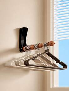 1pc Wall-Mounted Bear Telescopic Clothes Rack Storage Rod, Multi-Layer Expandable Drying Pole, Home Closet Wall Hanging Clothes Rack, Clothes Hanger Organizer, Large Capacity Clothes Rack Storage Tool, Freely Extendable Space-Saving, Balcony Bedroom Walk-In Closet Dormitory Clothes Organizing Rod, Children Adult Clothes Rack Universal Multi-Function Hanging Rod, Foldable Storage Minimalist Home Wall Shelf, Clothes Hanger Concentrated Organizer, Drying And Storage Dual-Use Clothes Rack Pole - View 13