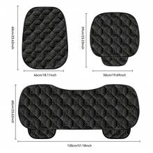 New Plush Car Seat Cushion, Suitable For Rear Car Seats, Universal Car Seat Pad, Fits Most Cars, Vehicles, SUVs, Soft And Comfortable, Car Accessories - Petal Grid - View 6