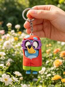 Splendor Cute Cartoon Characters Acrylic Key Chain, Metal Key Ring Chain Action Figure Pendant, Key Backpack Hanging - Multicolor - View 6