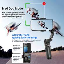 M02 Smart 3-Axis Handheld Gimbal & Tripod – Features Intelligent Face-Tracking, Professional Motion Stabilization, And A Magnetic Bluetooth Remote; Ideal For Videos, Vlogs, And Content Creation; Foldable And Compact For Easy Storage. - Black - View 4