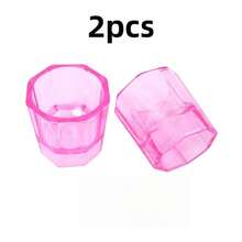 2pcs Nail Art Cups, Nail Liquid Bowl, Moisturizing Dish, Acrylic Powder Box, Acrylic Nail Bowl - Multicolor - View 12