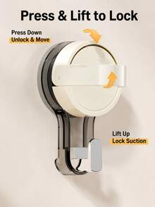 3pcs Heavy Duty Suction Cup Hooks, Vacuum Pressure Wall Hooks, Removable & Reusable, No Drilling Required, Waterproof For Bathroom, Kitchen, Glass, Tile, Towel, Bath Ball, Kitchen Utensils Storage, Home Organization Hardware - Multiple Styles and Colors - View 12