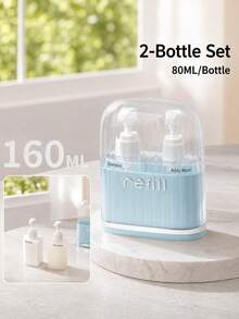 Set Botol Dispenser Perlengkapan Mandi Ukuran Travel, Set Botol Isi Ulang Portabel dengan Label, Cocok untuk Pembersih Wajah, Sampo, Sabun Mandi, dan Cairan Lainnya - MultiWarna - View 14