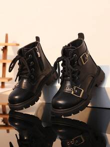 Children's Boots New Style Single Layer Non-Slip Casual Boots - Black - View 3