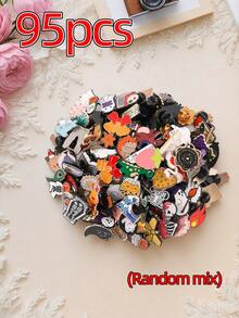 5/15/25/35/45/55/65/75/85/95/100pcs Mixed Creative Decorative Brooches, Rich Patterns Including Food, Flowers, Letters Elements, Multiple Styles And Diverse Designs, Suitable For Decorating Backpacks, Coats, Shirts, Hats, Perfect For Collecting, Playing And As Creative Small Gifts - Multicolor - View 16