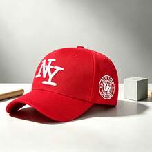 1pc Men's "NY" Print Adjustable Hat, UV Protection Sun Hat, Suitable For Hiking, Climbing, Travel - Multi-color - View 6