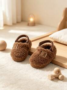 Newborn Infant Boots, Warm Wool Socks Shoes For Boys And Girls In Winter - Brown - View 6
