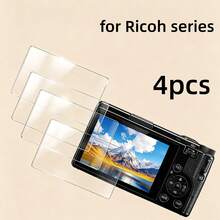 4pcs Screen Protector Film For Ricoh GR3 HDF/GR3X HDF/GR3/GR3 X, Sensitive Touch, High Definition & High Transparency, Easy Installation No Bubbles, Anti-Scratch, Bubble-Free - View 2