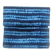 1pc 1/3/6 Yards African Batik Blue & Black Striped Print Fabric, Double-Sided Geometric Print African Fabric For Handmade DIY, Suitable For Swing - Blue and Black Geometric - View 2