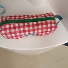 1pc Korean Style Minimalist Cute Niche Pencil Case, Large Capacity Stationery Storage Bag For Middle And High School Students - A - View 4