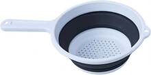 Collapsible Silicone Colander With Handle, Space-Saving Kitchen Strainer For Sink, For Washing Pasta, Fruit And Vegetables - Grey - View 2