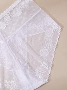 FOVTY 3PCS PLUS Women's White Lace Panties French Romantic Lingerie - White - View 2