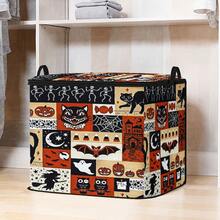 1pc Large Capacity Star-Shaped Lid Storage Box, Foldable Organizer Bin, Suitable For Blankets And Quilts, Equipped With Durable Zipper, Perfect Holiday Home Gift, Can Be Used For Under-Bed Storage. With Lid Organizer Bin, With Lid Storage Box, Extra Large Quilt Organizer Bin, With Lid Storage Box, Storage Box, With Lid Storage Box, Storage Cabinet, Medicine Storage Box, Box-Style Storage, Storage Bin, Cabinet - Multicolor - View 9