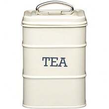 11 * 17 Cm Metallic Tea Caddy, Compact Storage Box For Tea Supplies, Ornamental Kitchen Piece For Counter‑Top Storage Arrangements. - Beige - View 8