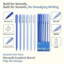 Gradient Gel Pen Set, 4 Sets Aesthetic Pastel Colors, 0.5mm Fine Tip Black Ink Retractable Cap Diary Pens, For Note-Taking, School And Office Supplies - Sets - View 6