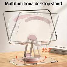 1pc 360° Rotating Phone/Tablet Stand, Adjustable Foldable Desktop Base With Non-Slip Silicone Bottom, Portable Desktop Holder, Suitable As Gift For Family And Friends, Phone Accessory For Office Workers, Students And Teachers - Multicolor - View 10